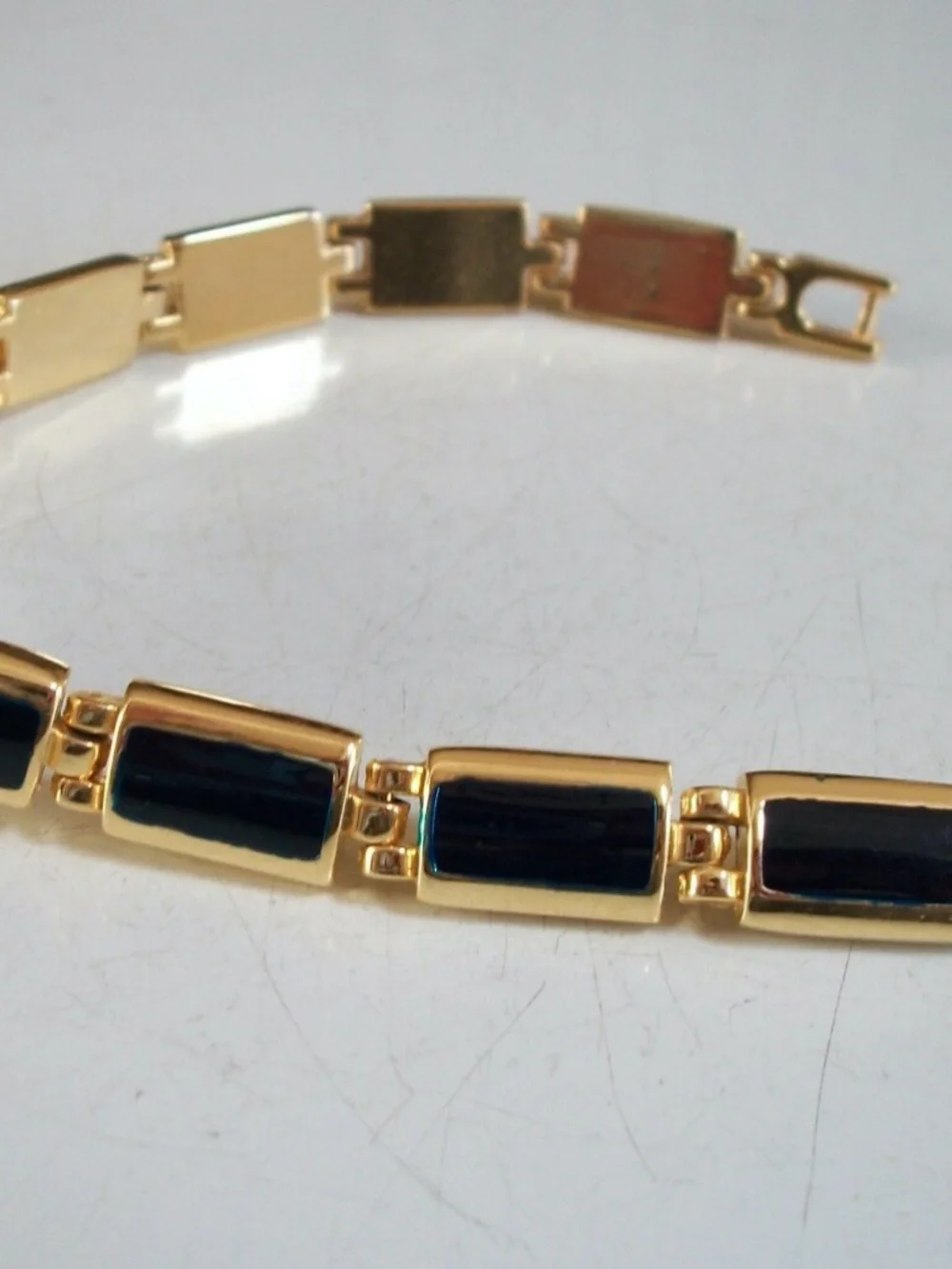 Women's bluish black with gold finish fashion dress up watch